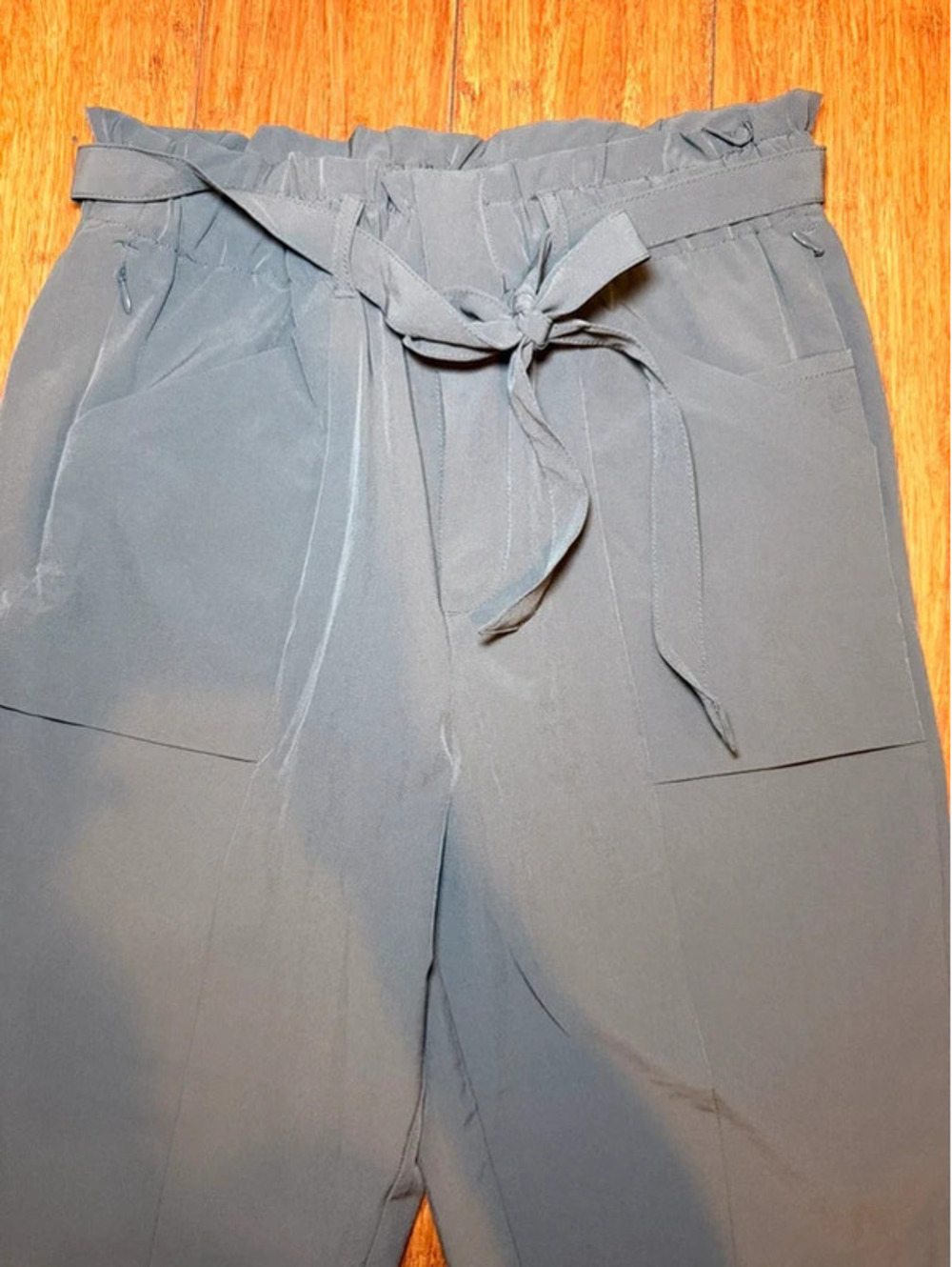 Modern Ambition Gray Paperbag Waist Tie Pants Size Small